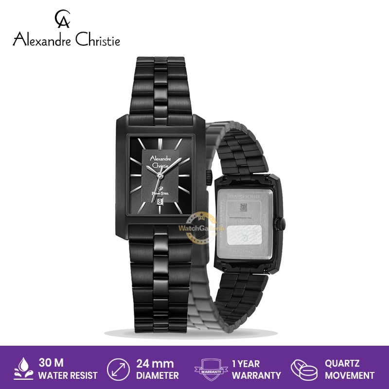 Jam Tangan Wanita Alexandre Christie Primo Steel AC 1019 LD BIPBA LDBIPBA Black Original