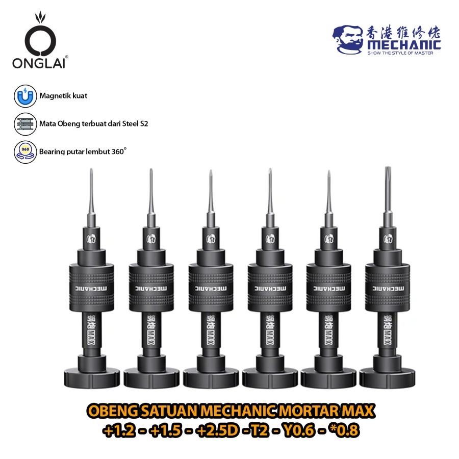 OBENG SATUAN MECHANIC MORTAR MAX (Y) 0.6 SINGLE PACK ORIGINAL