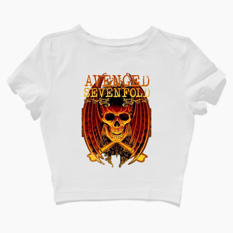 Baby Tee AVENGED SEVENFOLD band Y2k Style Crop Tee hitam crop top putih rap tees kaos vintage