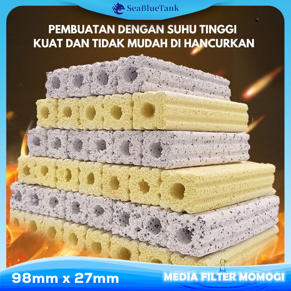 SBT MEDIA FILTER ECO BIO BLOCK 98mm x 27mm RUMAH BAKTERI MOMOGI AQUARIUM REEF TANK