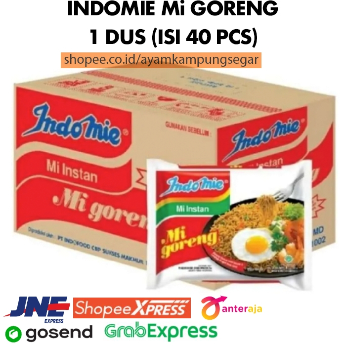 

Indomie Goreng 1 Dus isi 40 mi goreng