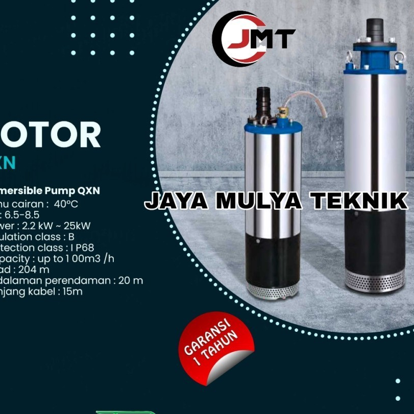 Pompa Celup Submersible Rotor QXN 12.5/5-7.5 10 HP Pompa Tambang Emas