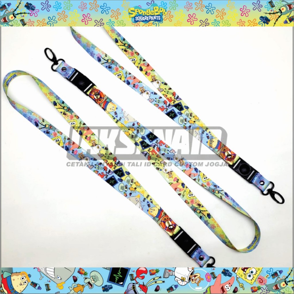 

LANYARD TALI ID CARD SPONGEBOB FULL PRINT