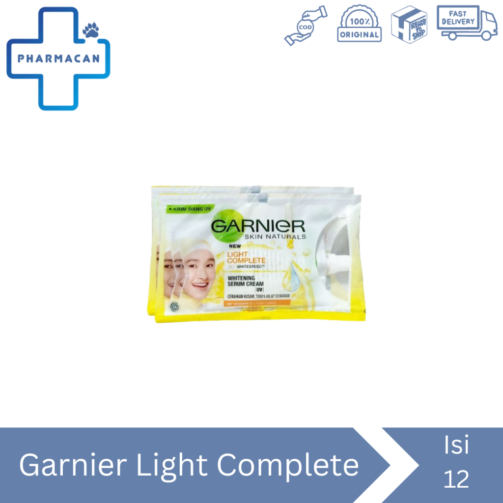 Garnier Light Complete /Varian sabun wajah & cream/1 Renceng /12 pcs