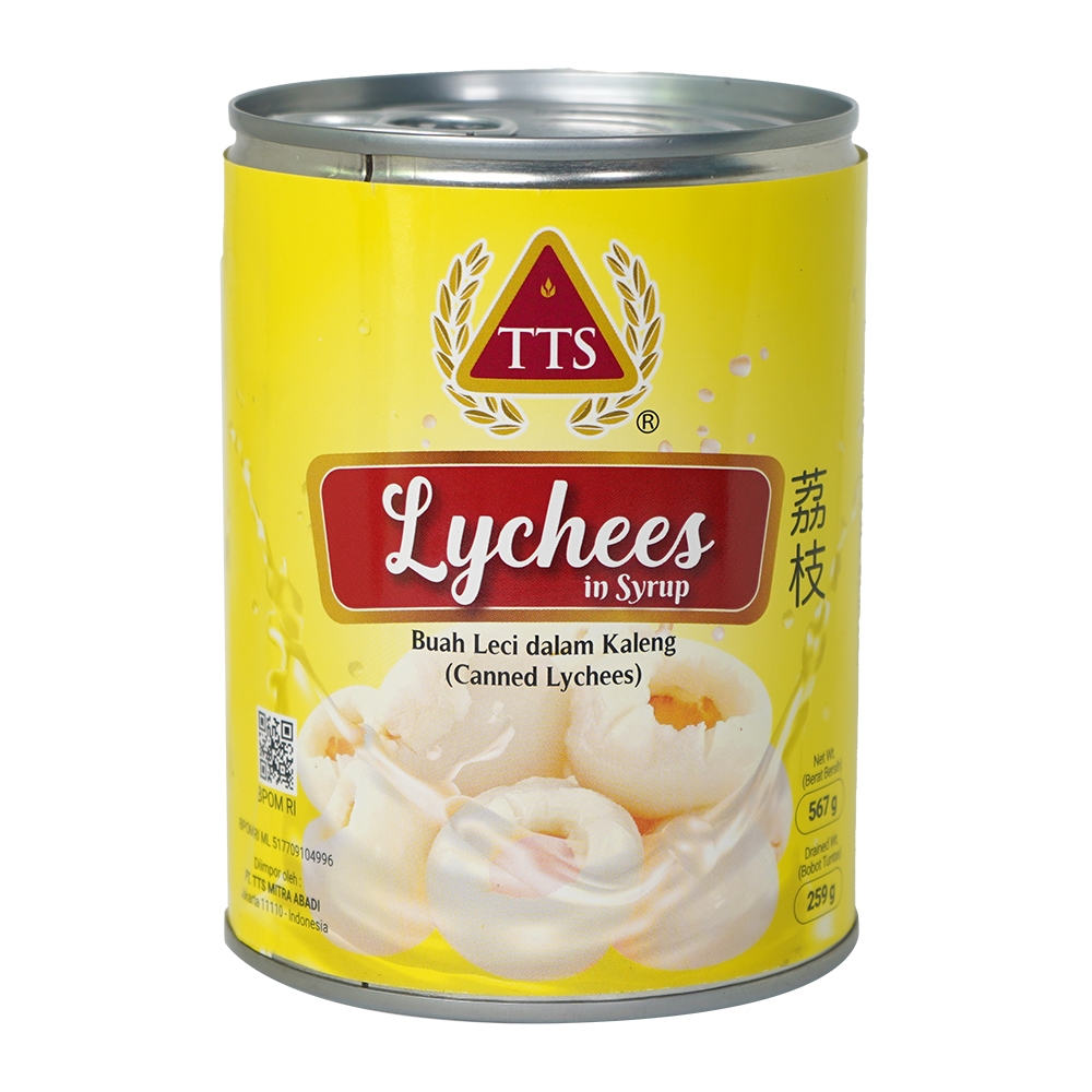 

TTS LYCHEE IN SYRUP 67GR / BUAH LECI SIRUP KEMASAN KALENG 567 GRAM