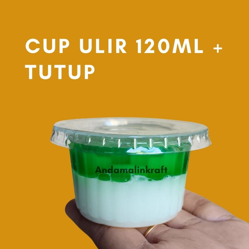 Cup pudding / cup ulir 120ml / cup agar-agar 120ml / cup jelly 120ml isi 50 pcs