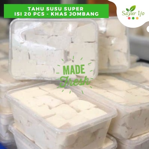 

Tahu Susu Super PER KOTAK / BOX Fresh Milk Tofu Asli Khas Jombang Mentah Siap Goreng HALAL