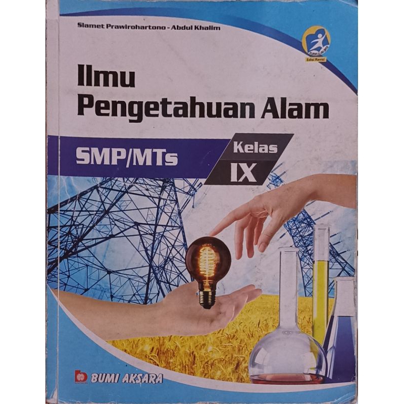 Buku bekas IPA kelas 9 edisi revisi 2013 penerbit bumi aksara