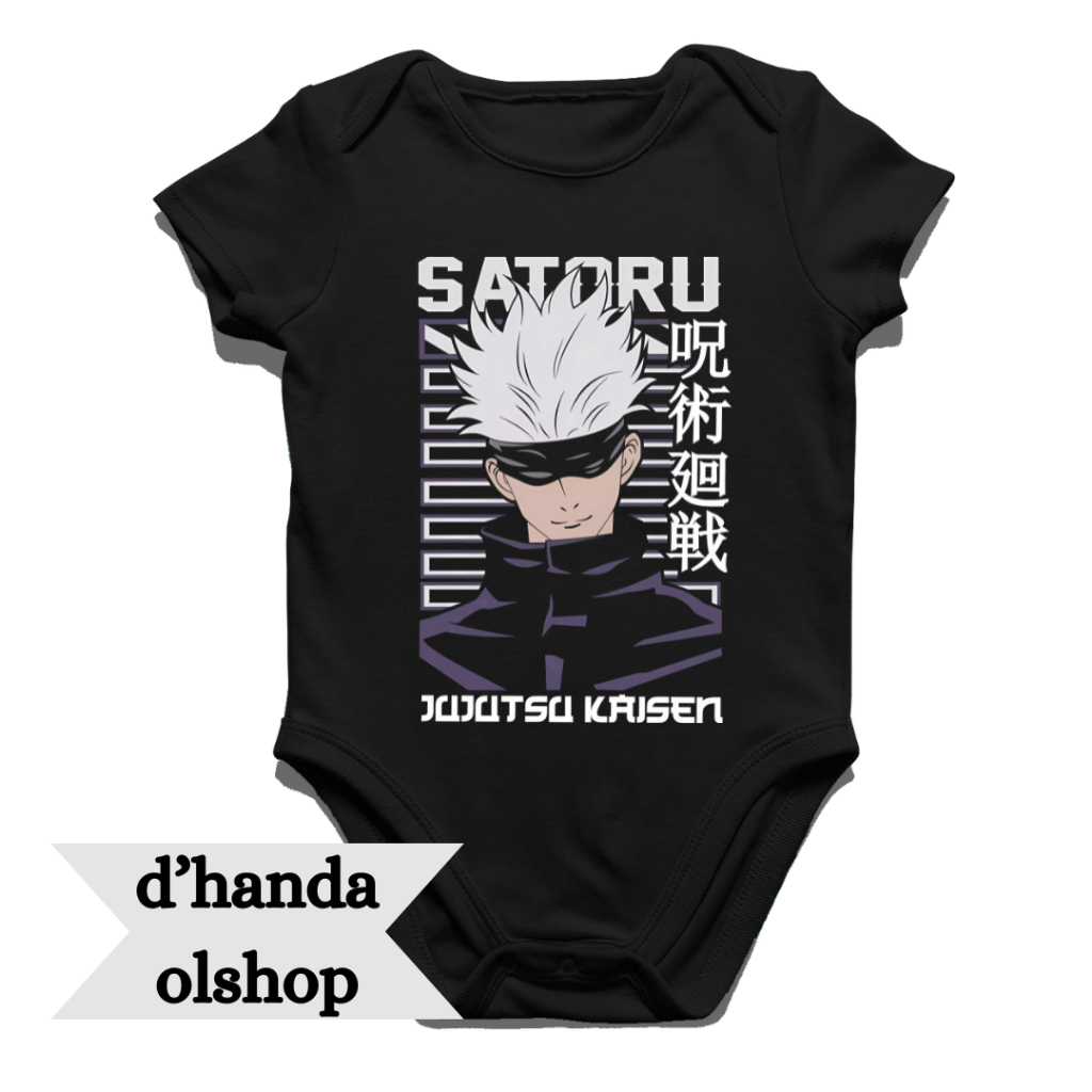 Jumper Bayi Anime Jujutsu Kaisen 4 | Jumper Baby | Jumpsuit Baby | Baby Romper | Bodysuit | New Born