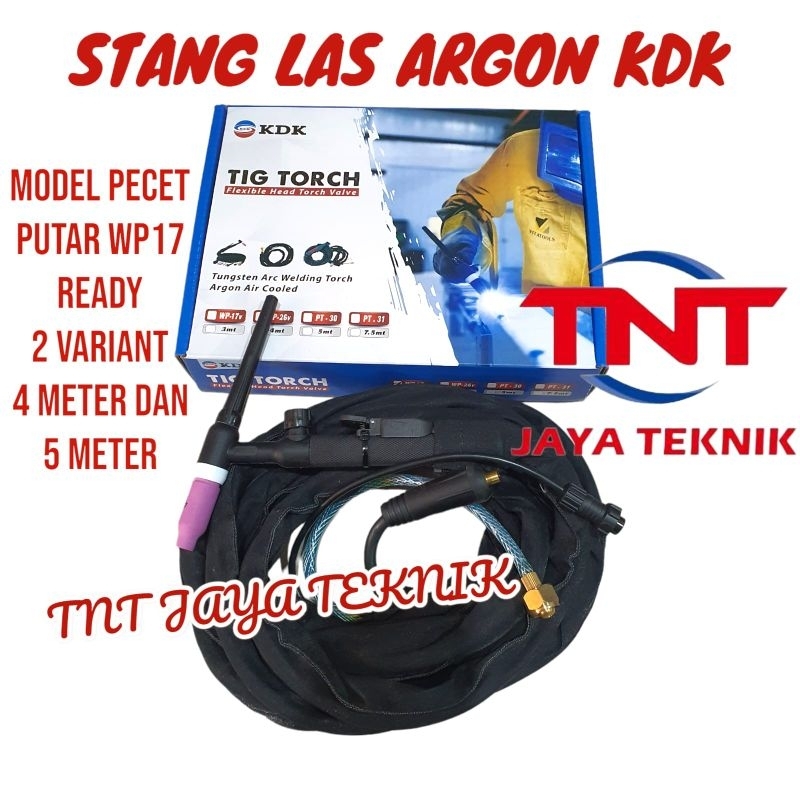 STANG LAS ARGON WP 17 / TIG TORCH STANG LAS ARGON WP17 4 METER / STANG ARGON TIG WP17 PUTAR PENCET
