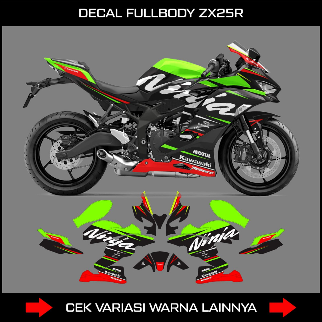 DECAL ZX25R FULL BODY / STIKER FULL BODY MOTOR KAWASAKI NINJA ZX25R / STICKER FULL BLOCK