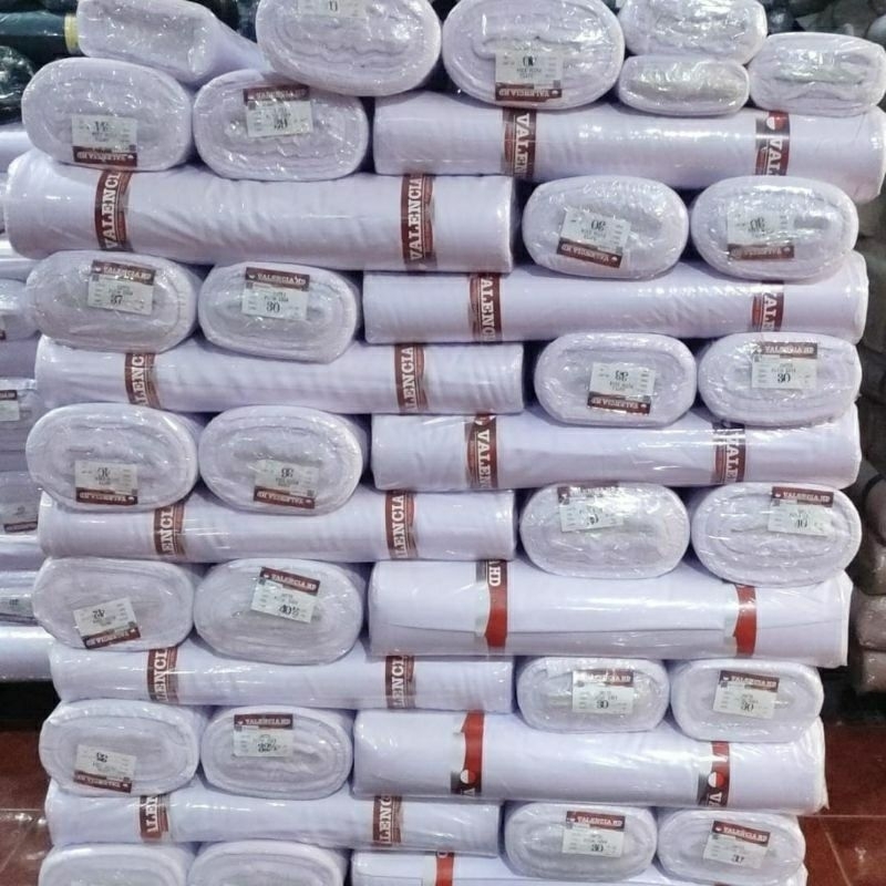 KAIN PUTIH BERSIH VALENCIA SERAGAM PERAWAT/BIDAN/GURU/KEDOKTERAN