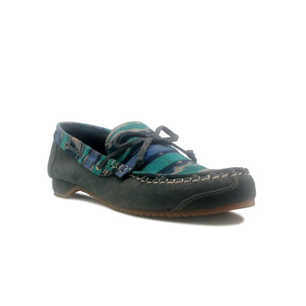 Natana Shoes Sepatu Wanita (MOCCASIN) *Vinca - Kain + Merapi Navy