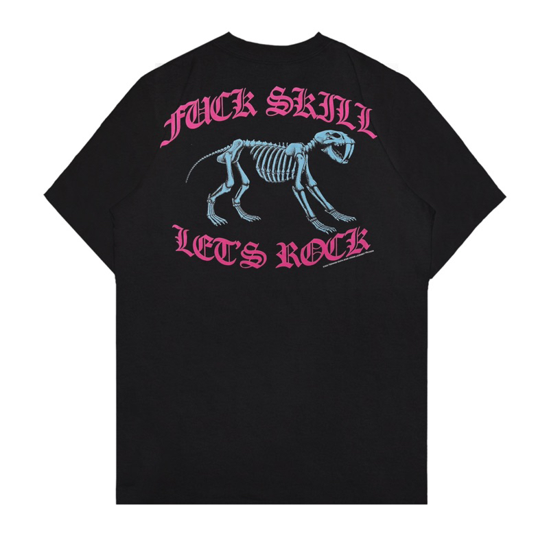 Xtrememerch Teenage Death Star "Blue Skull" Boxy Fit T Shirt Original Kaos