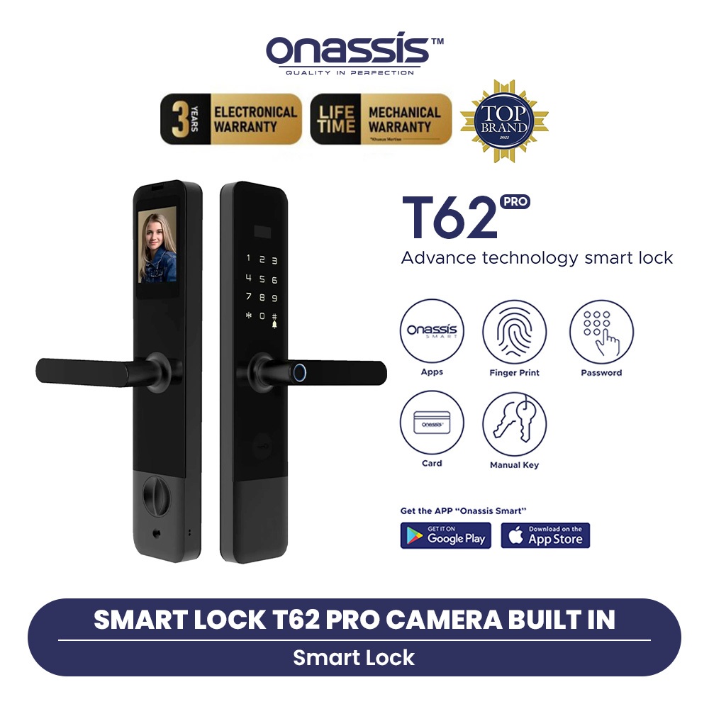 Onassis Smart Lock T62 Pro Camera Built In