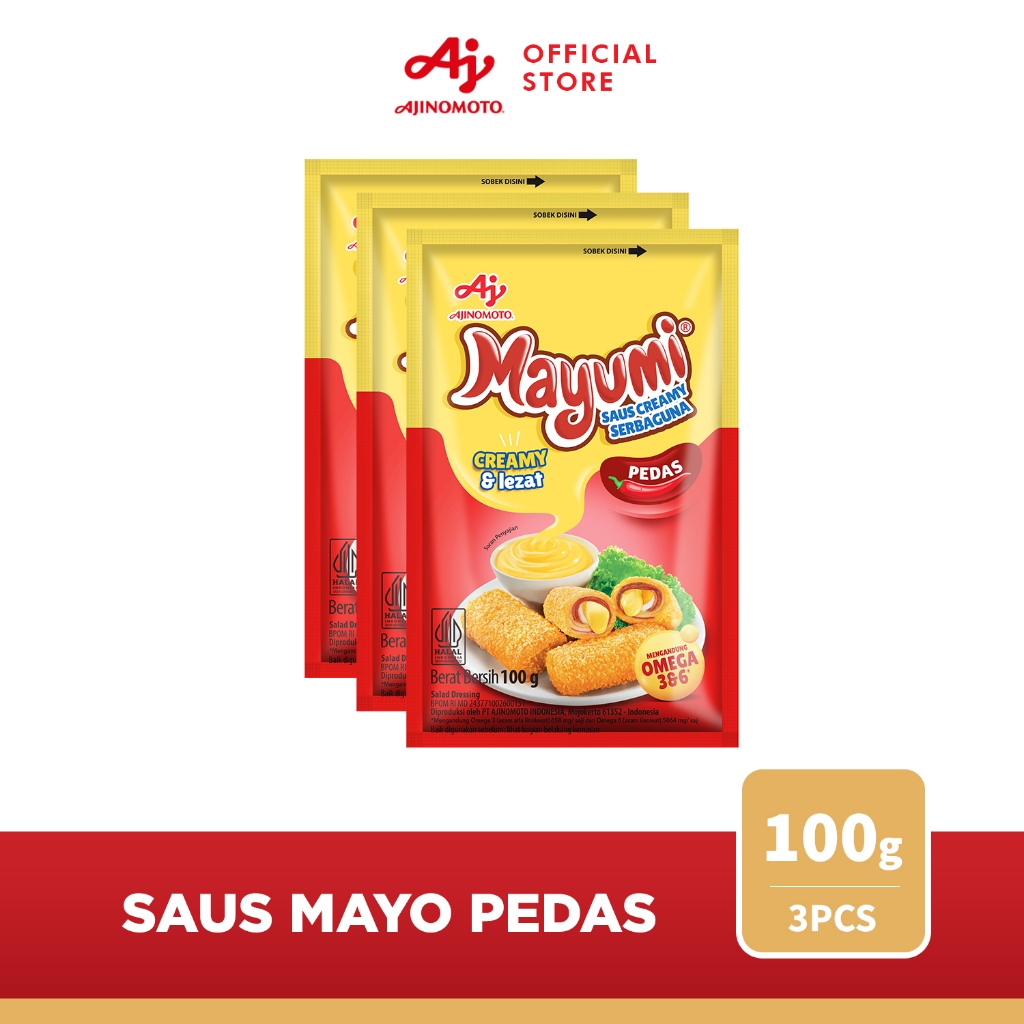 

MAYUMI® Mayonaise Saus Mayo Pedas 100g (3 pcs)