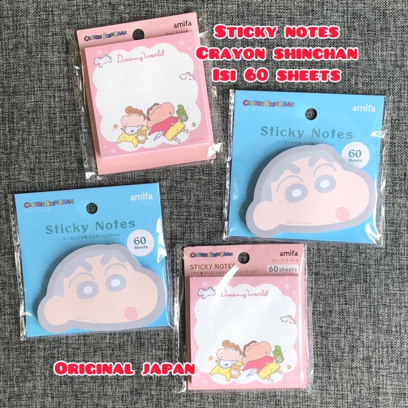 

sticky notes memo shinchan isi 60 lembar original japan