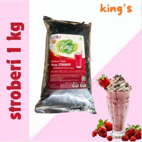 

BARU ! BUBUK MINUMAN KING 1 KG - BUBUK MINUMAN RASA STROBERI - BUBUK MINUMAN BOBA