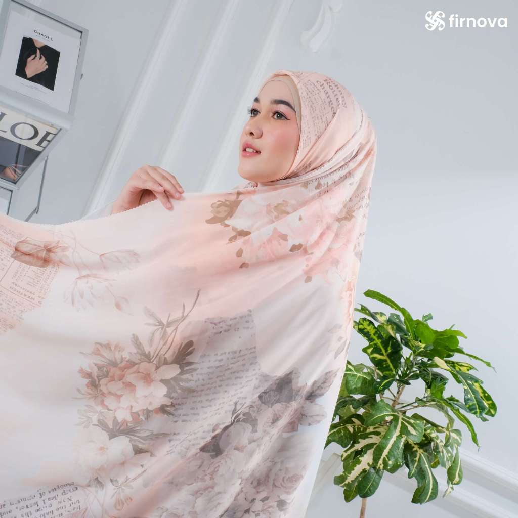 FIRNOVA HIJAB - Kerudung Segi Empat Hijab Square Scarf Bahan Voal Mesir Jilbab Printing Sublim Motif