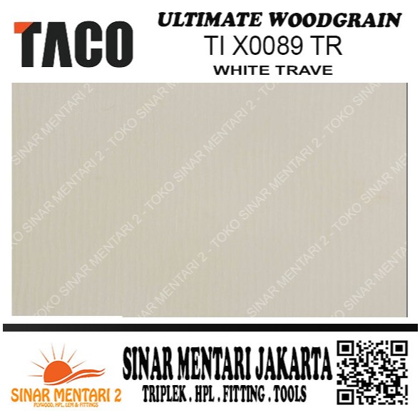 TACO HPL ULTIMATE WOODGRAIN TI X0089 TR WHITE TRAVE