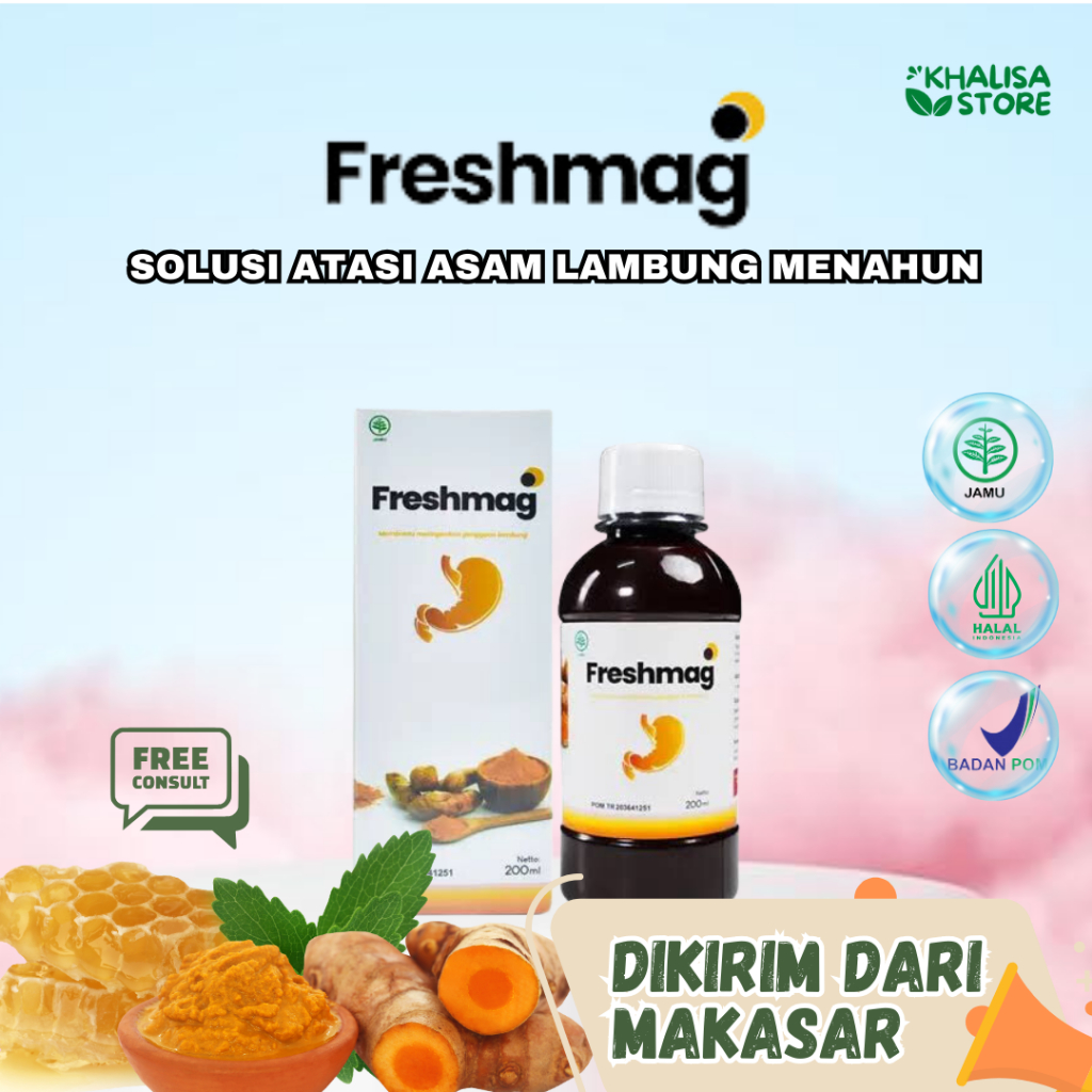 FRESHMAG - Madu Herbal Lambung Paling Ampuh Mengatasi Maag, Asam Lambung, dan Gerd, Maag Kronis, Nye