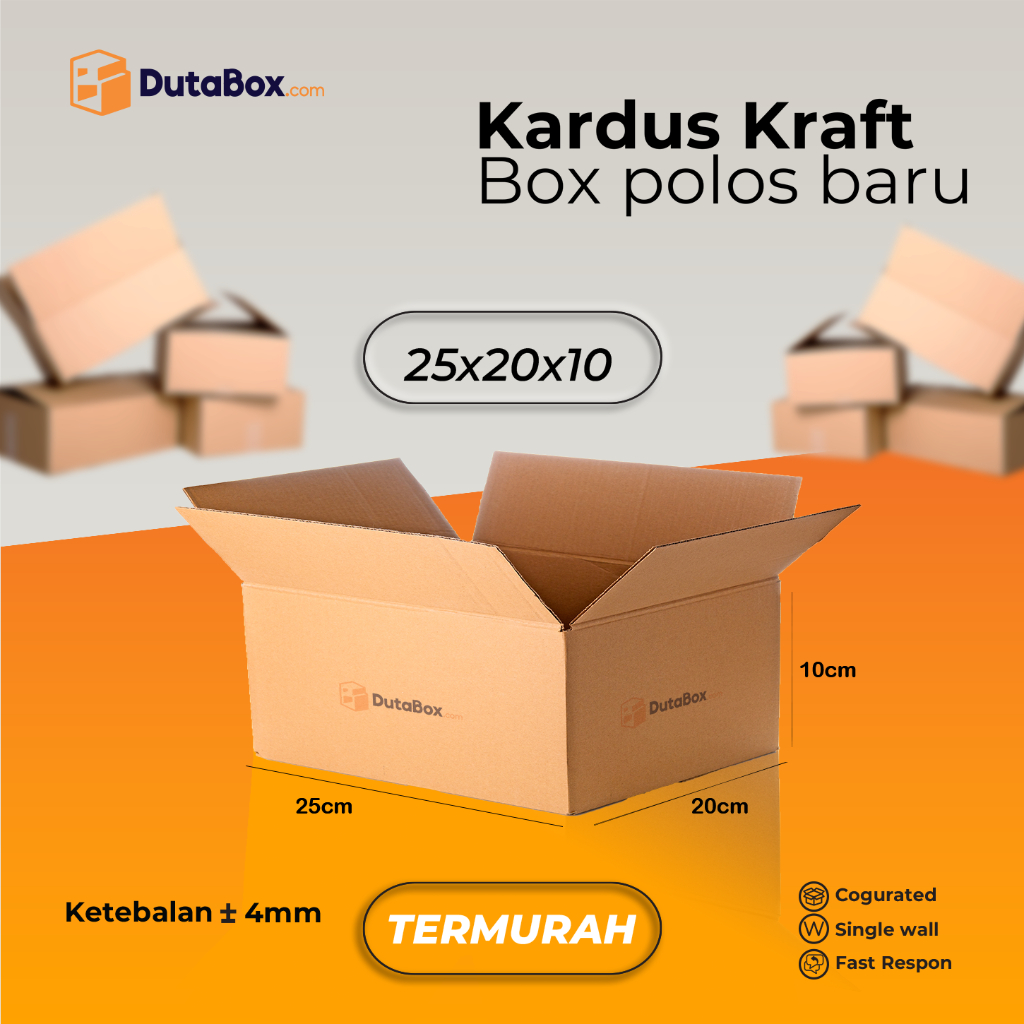 

Kardus Box Baru 25x20x10 ( Single Wall ) Kardus packing