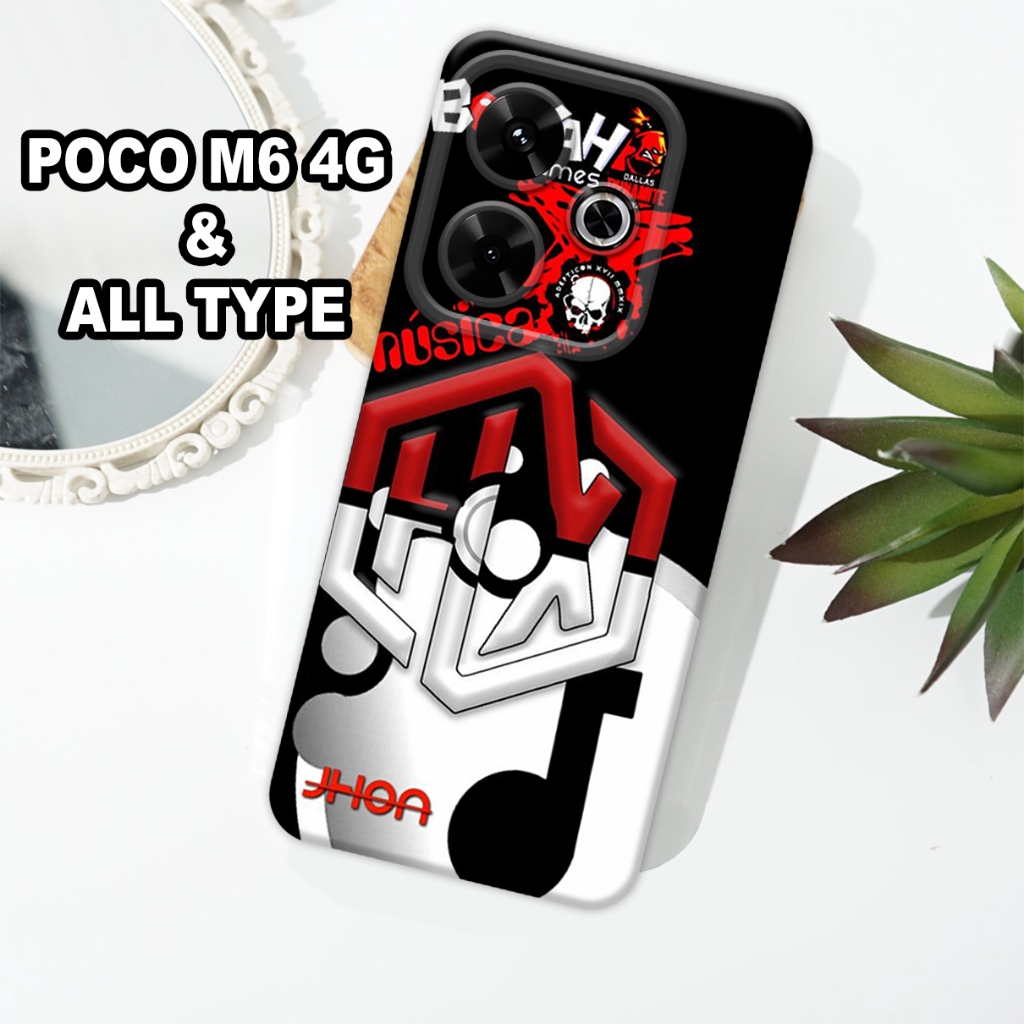 G39 - Case POCO M6 4G Terbaru - Bahan karet lentur - MOTIF PUNISHER - silikon POCO M6 4G - casing PO