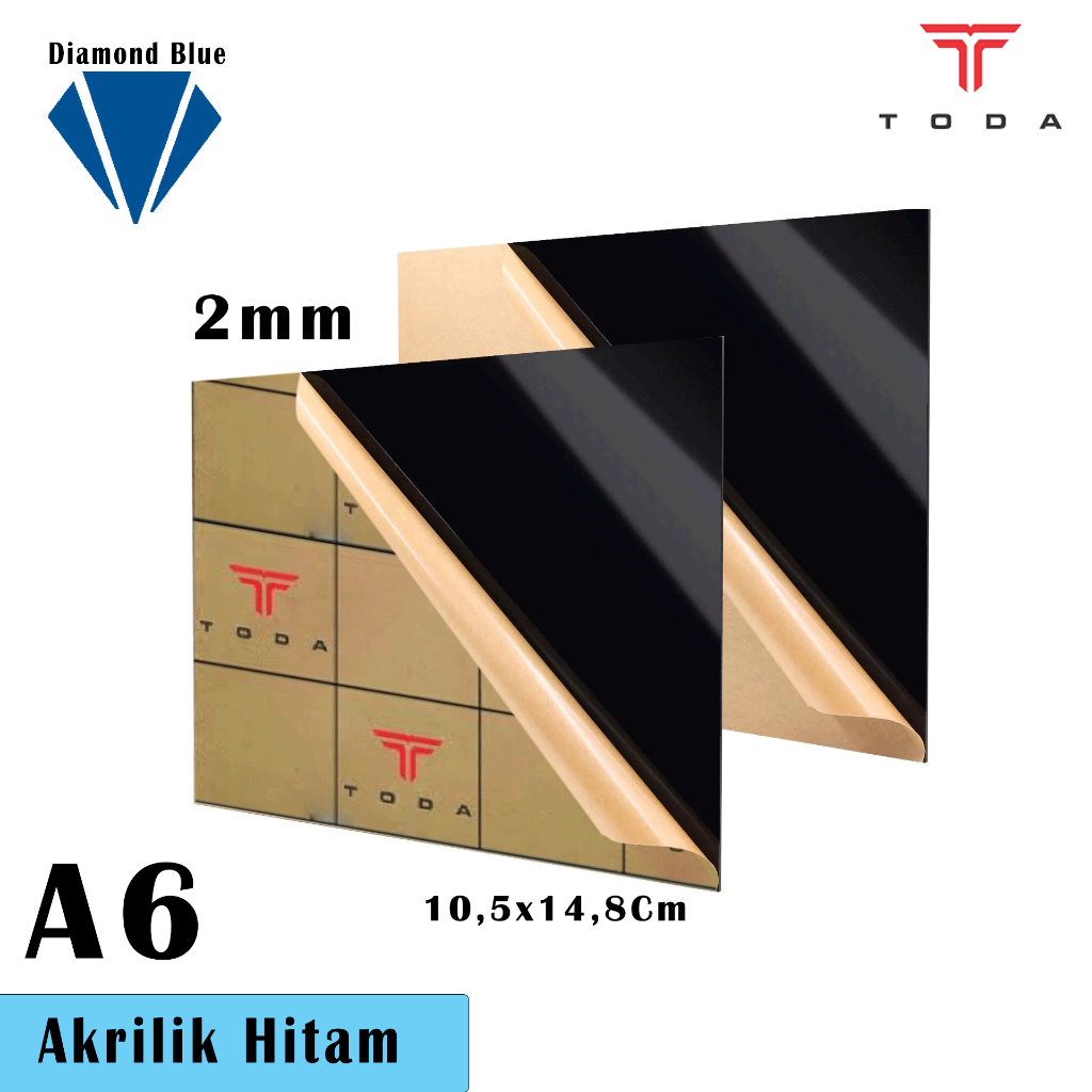 

Akrilik hitam ukuran A6 2mm