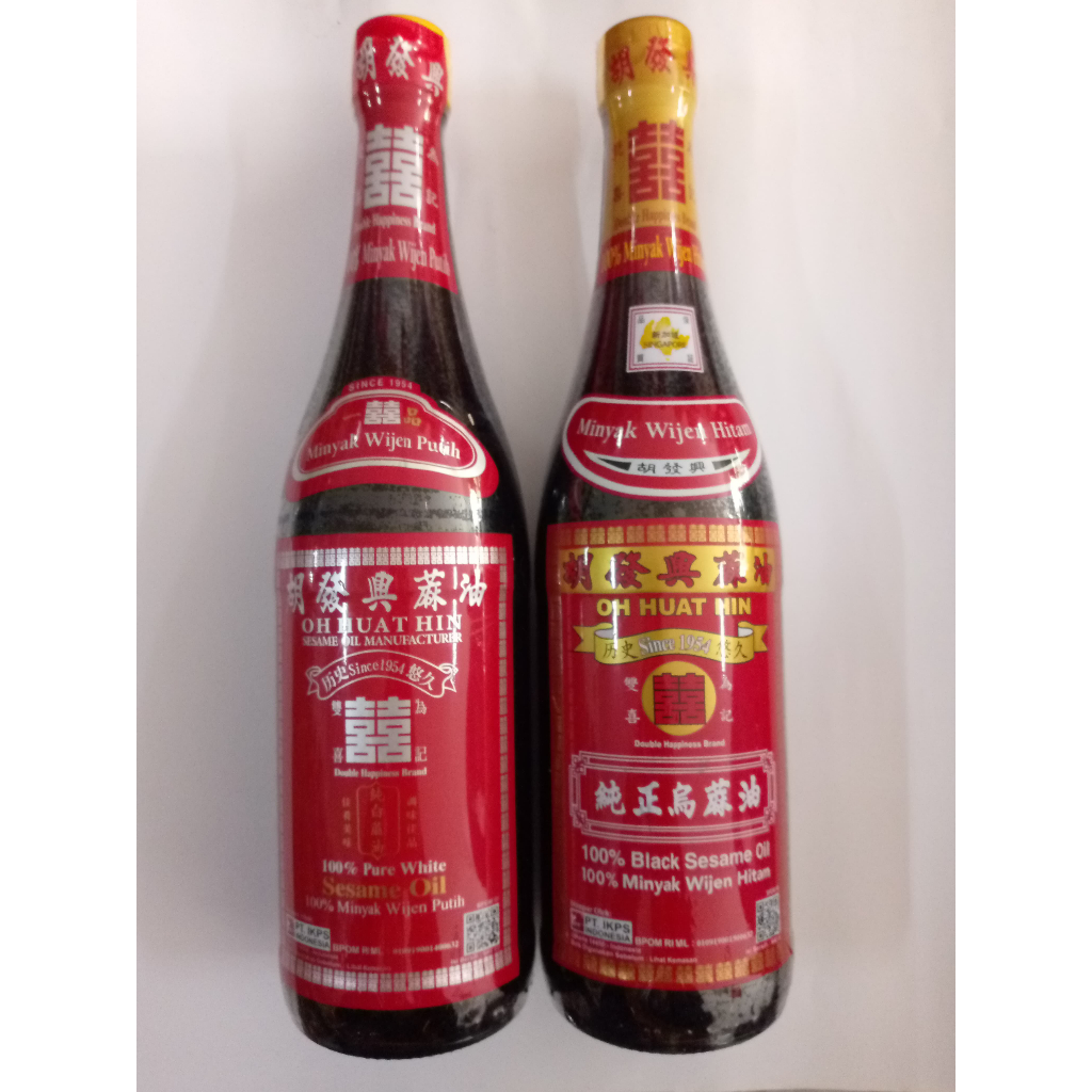 

Oh Huat Hin Sesame Oil 640ml Black Sesame / White Sesame Minyak Wijen Hitam Putih