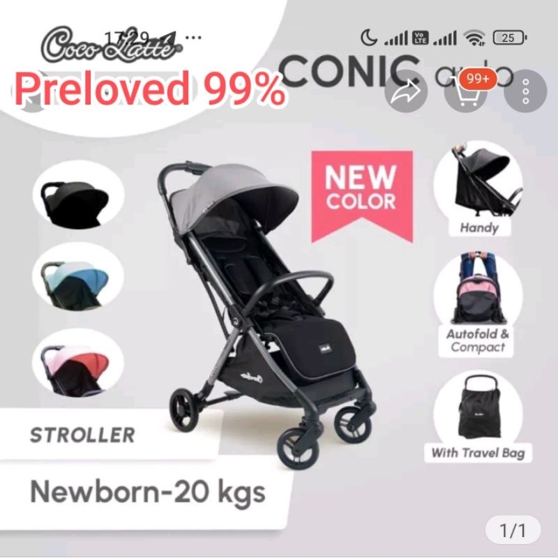 Stroller Bayi Cocolatte Conic Auto Preloved Grey Abu TERMURAH MULUS 99% NEW