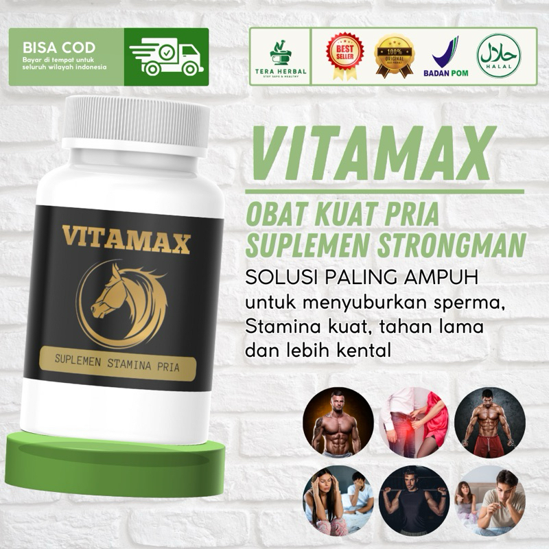 VITAMAX OBAT KUAT PRIA ISI 30 Kapsul Suplemen Strongman Pria Tangguh Dewasa