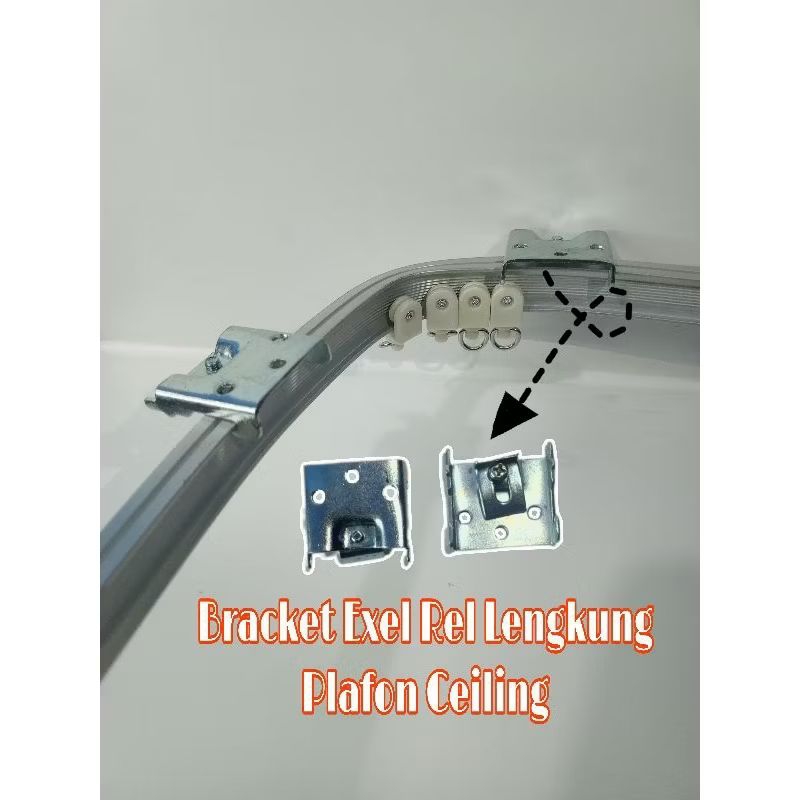 Bracket Plafon Batang GordenLengkung Exel/Bracket Ceiling Plafon Besi Gorden Pleksibel Elastis