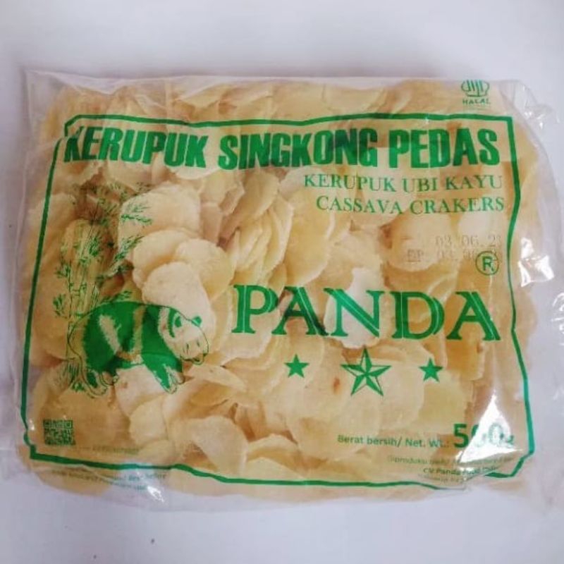 

Keripik Singkong Pedas Ceriping Pedas Manis Cap Panda 500gr