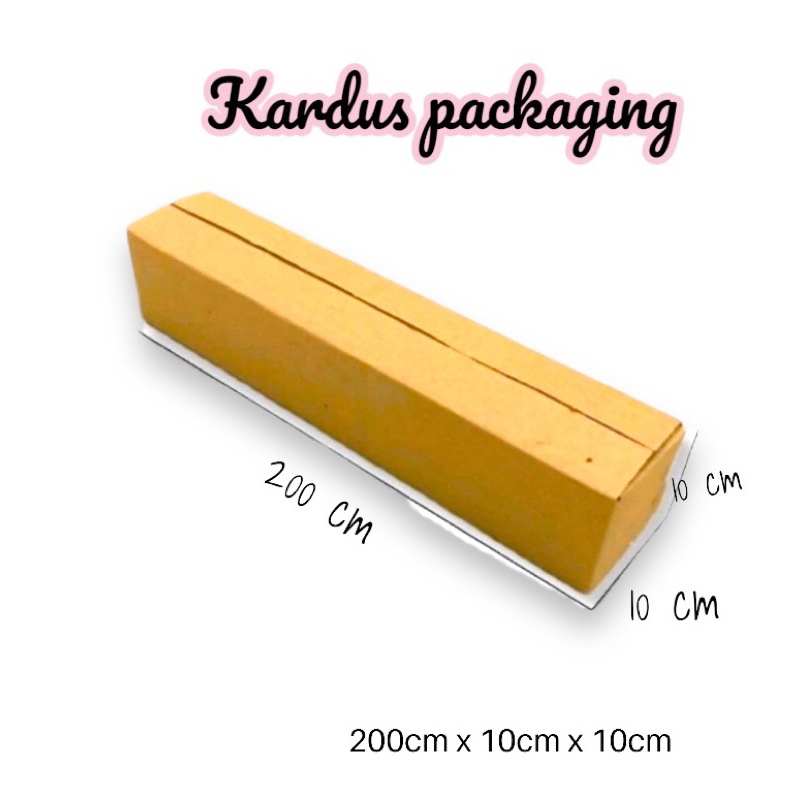 

Kardus box ukuran 200cm x 10cm x 10cm Single wall polos