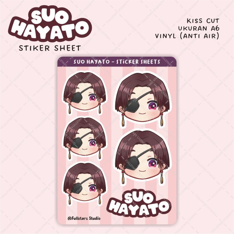 

Sticker Sheet Chibi Suo Hayato Wind Breaker Anti Air | Stiker Wind Breaker Waterproof
