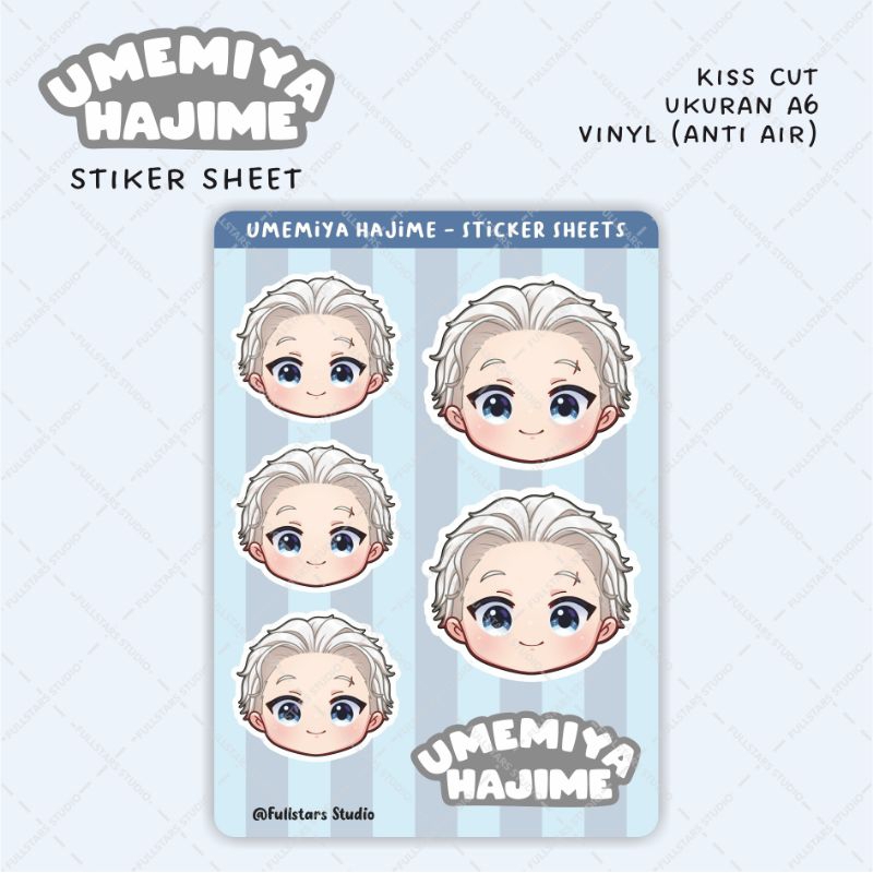 

Sticker Sheet Chibi Umemiya Hajime Wind Breaker Anti Air | Stiker Wind Breaker Waterproof