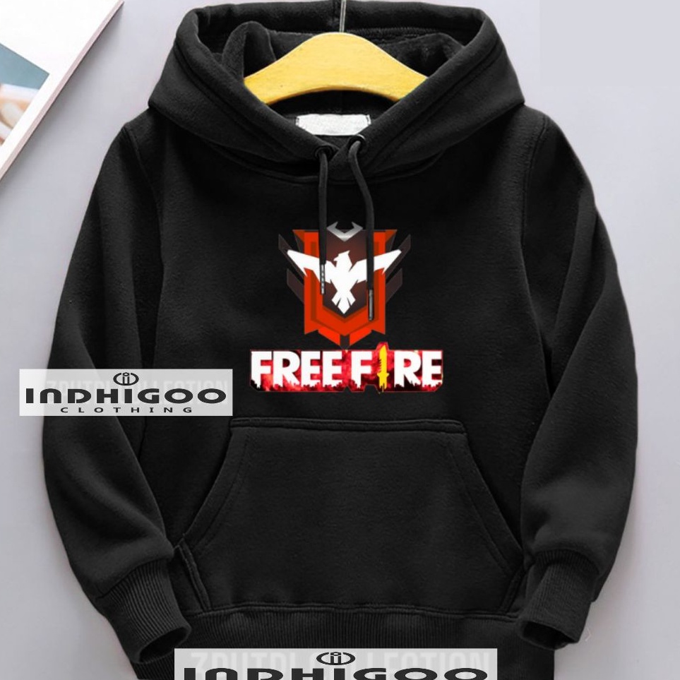 KODE H44S Jaket Hoodie Anak Laki Laki FREE FIRE Usia 2 3 4 5 6 7 8 9 1 11 12 13 Tahun  jacket Hodie 