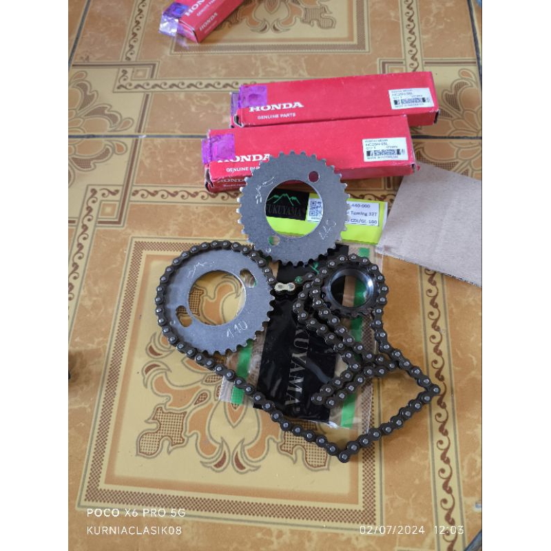 GER GIGI GIGIK TAMING SET ATAS FUKUYAMA 32T GESER BAWAH FUKUYAMA 16T SET KAMPRAT STD 98L 100L SERIES