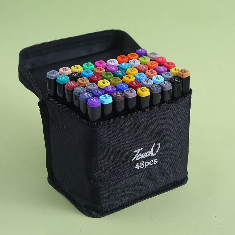 

Spidol Dual Side Fine Art Brush Pen Art Marker Set 48 Color atau 3 Color KODE J6D6