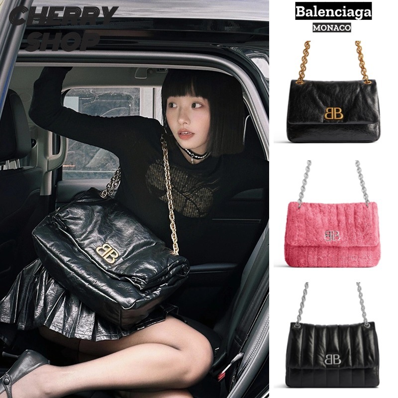 Balenciaga MONACO Mini Bag  Tas rantai bahu wanita Balenciaga