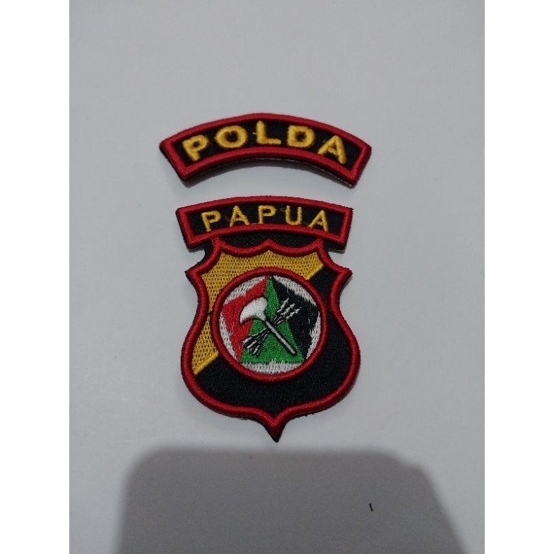 LOGO POLDA PAPUA BORDIR TIMBUL