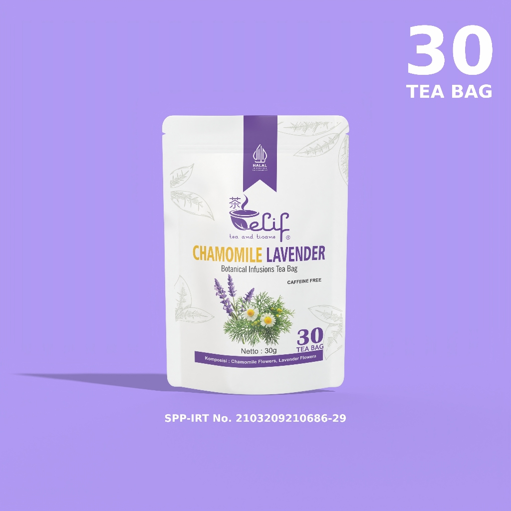 

ELIF TEA AND TISANE Chamomile Lavender Tea Teh Kamomil dan Bunga Lavender (30 Tea Bag)