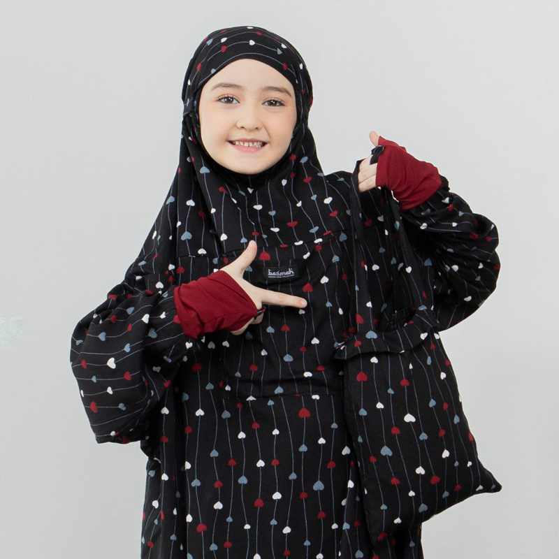 Mukenah Anak terusan Yabasmah Collection / Mukenah anak rayon / Mukenah anak Hadhromaut / Mukenah an