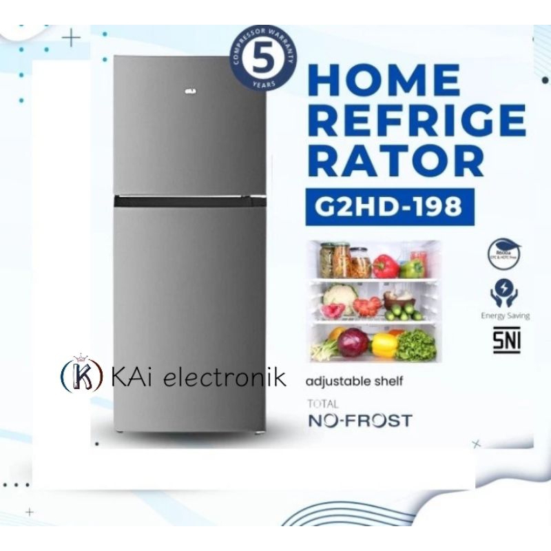 GEA kulkas 2 pintu G2-HD198 (198 liter )