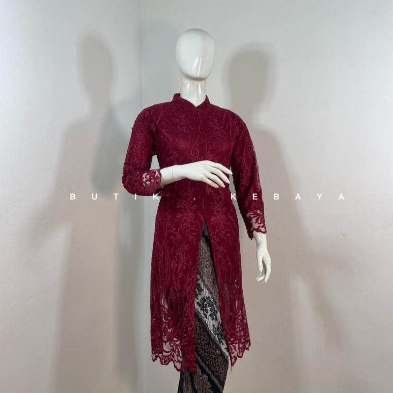 Atasan sanghai tile polos tunik/tunik tile/kebayamodern/setpakaiantradisional