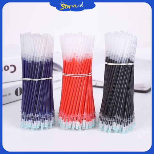 

STORIN - Refill Tinta Pulpen Gel Pena cair Isi Ulang 0.5mm Tinta Pulpen Warna Biru Hitam Merah Isi Ulang Pulpen Gel
