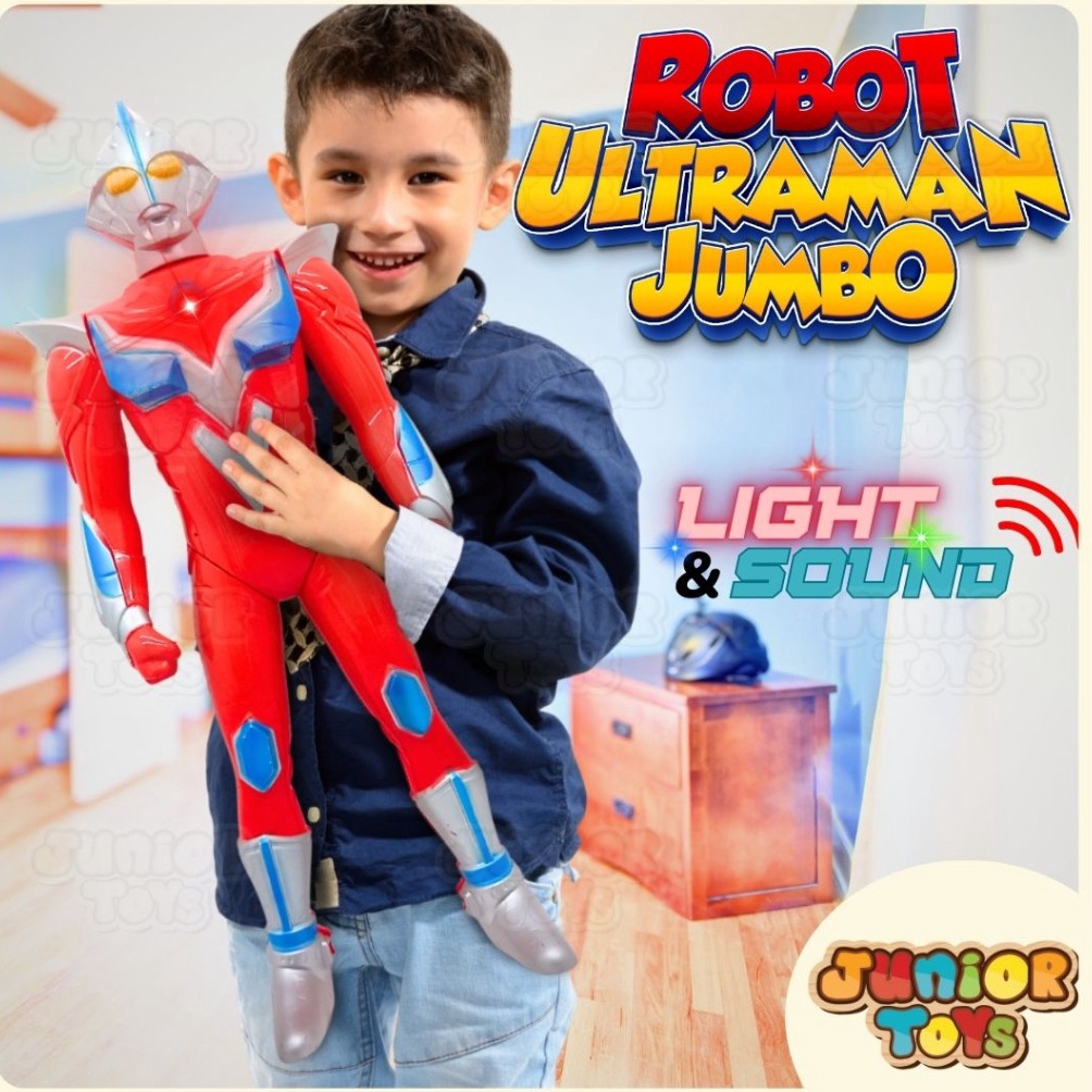KODE X64X Robot Ultraman Besar Ultramen Ukuran Jumbo Mainan Anak Laki Robotan Lampu Suara Toys