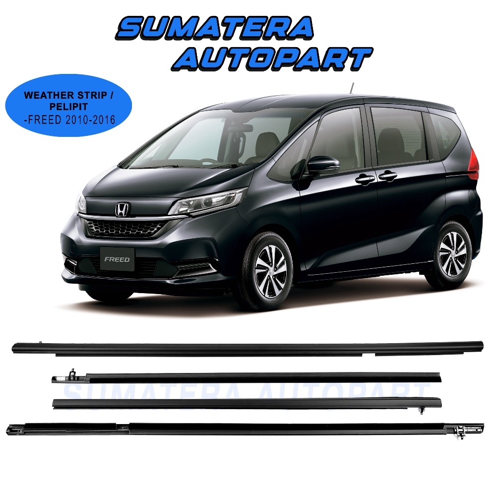 LANGSUNG ATC pelipit karet kaca pintu luar weather strip depan belakang kanan kiri mobil honda freed