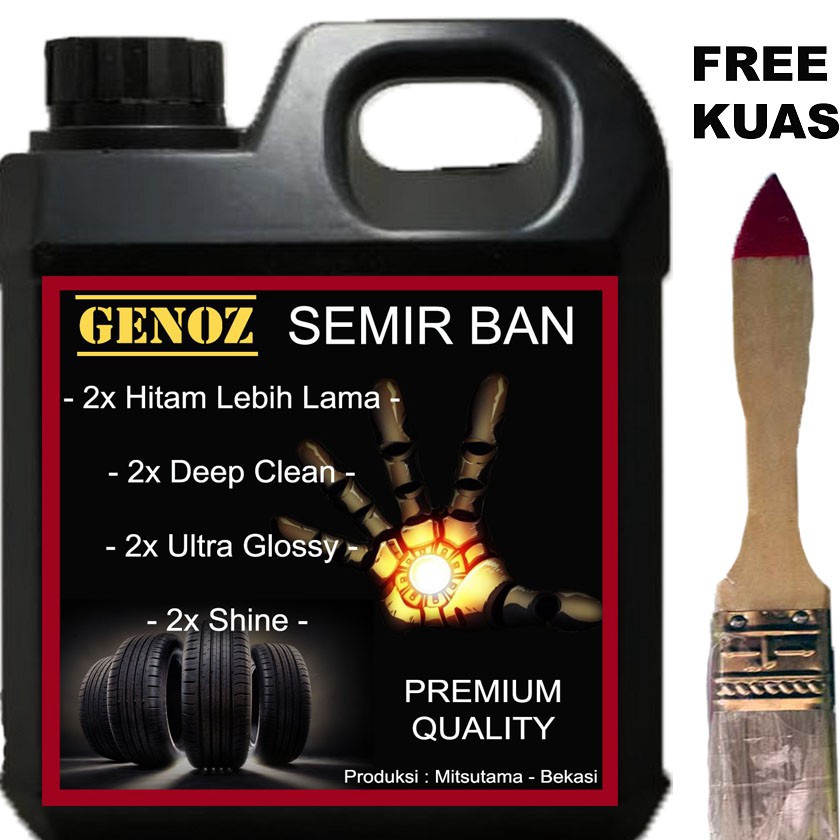 KI3 GENOZ Semir Ban PREMIUM 2x Lebih KENTAL  Semir Ban Mobil  Semir Ban Motor