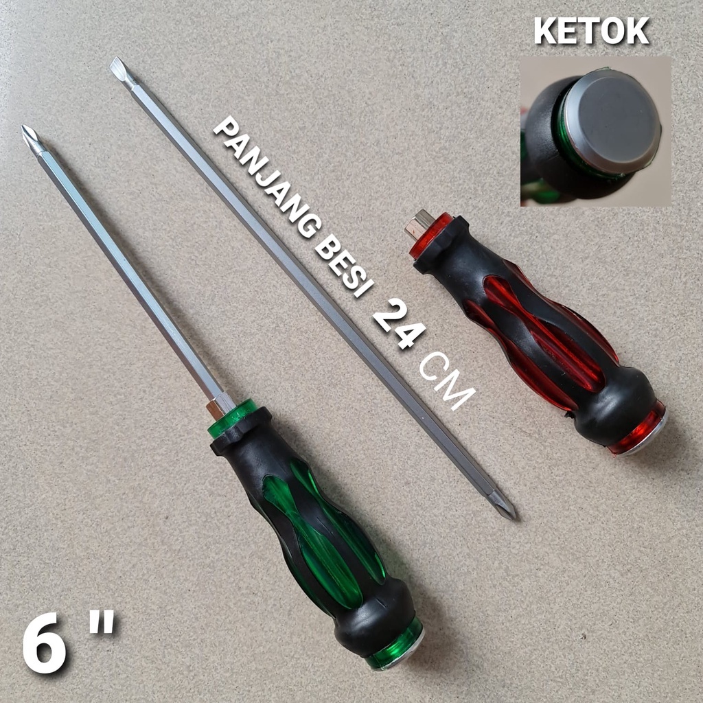 Obeng Bolak Balik Ketok Jumbo 5 INC Panjang Besi 20 CM